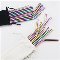 10PCS/Set Stainless Steel Straw