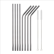 10PCS/Set Stainless Steel Straw