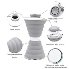 17 oz Portable Folding Travel Cups