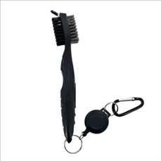 2 Sides Metal and Nylon Bristles PP Golf Cleaning Brushes