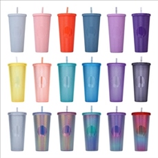 24Oz Water Cup Tumbler Straw With lid Pineapple Studded
