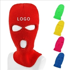 3-Hole Knitted Full Face Cover Ski Neck Gaiter