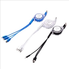 3-In-1 Retractable USB Data Cable