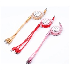 3-In-1 Retractable USB Data Cable