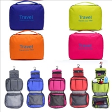 3 Sections Hanging Travel Toiletry Bag Organizer Makeup Case