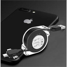 3 in 1 USB Retractable Fast Charging Cable