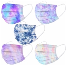 50 Pack Tie Dye Disposable Face Mask