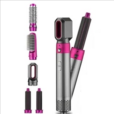 5IN1 Hair Dryer Hot Airwrap Straightener Brush Curling Iron