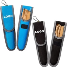 6 Pcs Bamboo Cutlery Set