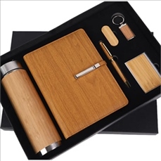 6 in 1 Business Bamboo Notepad Gift Box Set