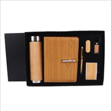 6 in 1 Business Bamboo Notepad Gift Box Set