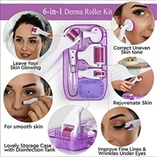 6 in 1 Dermaroller Kit for Face and Body Micro Needle