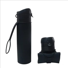 600ML/20oz Outdoor Silicone Telescopic Folding Kettle