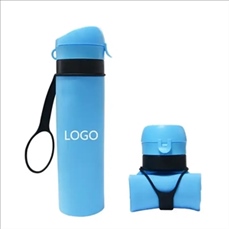 600ML/20oz Outdoor Silicone Telescopic Folding Kettle