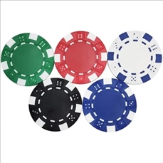 ABS Dice Striped Poker Chips 11.5 gram