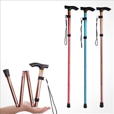 Aluminum alloy foldable telescopic trekking pole