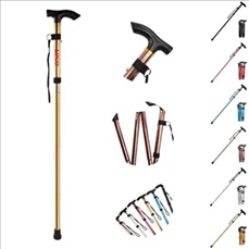 Aluminum alloy foldable telescopic trekking pole