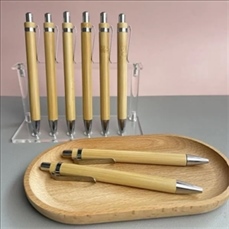 Bamboo Wooden Sustainable Retractable Ballpoint Pen