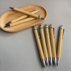Bamboo Wooden Sustainable Retractable Ballpoint Pen