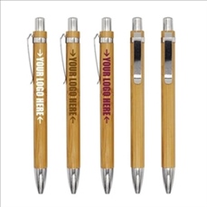 Bamboo Wooden Sustainable Retractable Ballpoint Pen