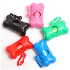 Bone Shaped Dog Poop Bag Holder with Dispenser