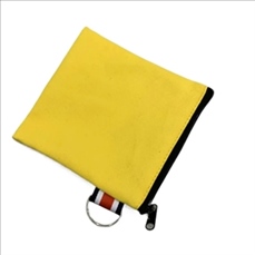 Canvas Pouch with Attachment Ring Zipper