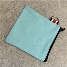 Canvas Pouch with Attachment Ring Zipper