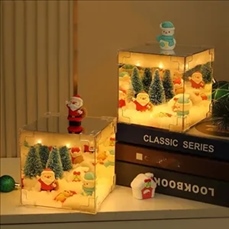 Christmas Cube Night Light - Snowman Table Decor