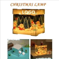 Christmas Cube Night Light - Snowman Table Decor