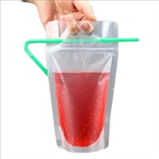 Clear Hand-held Reclosable Drinking Pouch