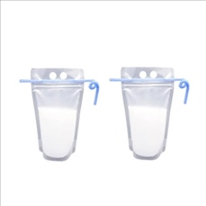 Clear Hand-held Reclosable Drinking Pouch
