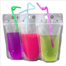 Clear Hand-held Reclosable Drinking Pouch