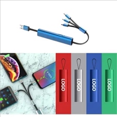 Creative 3-in-1 Retractable Metal Charging Cable