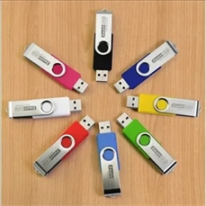 Custom 8GB Swivel Metal Engraved Promotional USB Gift