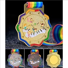 Custom Gold Foil Medals for School Sports Events