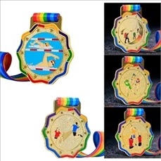 Custom Gold Foil Medals for School Sports Events