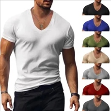 Custom Men V-neck T-shirt