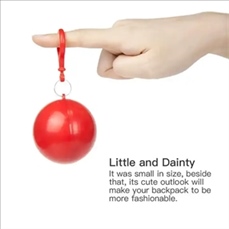Disposable Portable Raincoat Poncho Ball Keychain