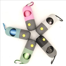 Dog Poop Bags Holder with LED Flashlight