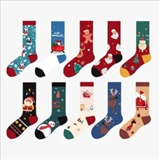 Dopamine Christmas Socks - Snowman & Santa Design