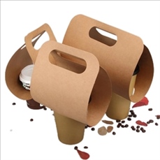 Double Cup Kraft Paperboard Holder