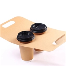 Double Cup Kraft Paperboard Holder