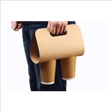 Double Cup Kraft Paperboard Holder