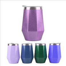 Double Wall Stainless Wine Tumbler - 12 Oz.