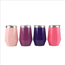 Double Wall Stainless Wine Tumbler - 12 Oz.