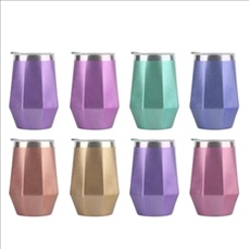 Double Wall Stainless Wine Tumbler - 12 Oz.