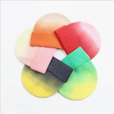 Gradient Warm Knit Beanie - Winter Tie-Dye Fashion Hat