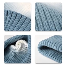 Gradient Warm Knit Beanie - Winter Tie-Dye Fashion Hat