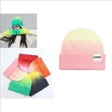 Gradient Warm Knit Beanie - Winter Tie-Dye Fashion Hat