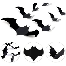 Halloween Party Black Bats Wall Sticker